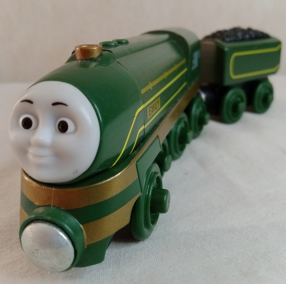 Thomas The Tank Engine and Friends Streamlined Emily w/Tender Wooden Railway - Picture 3 of 8
